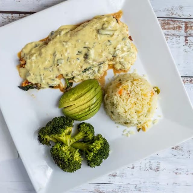 Spinach & Poblano Chicken Breast.
